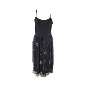 Bongo black tulle midi dress-S